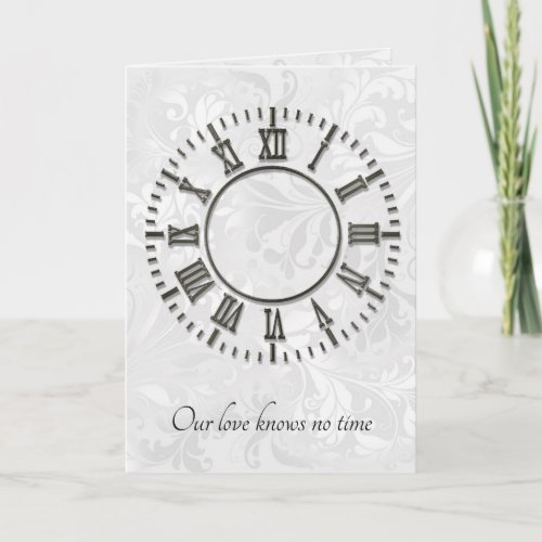 Anniversary Clock with No Hands Card