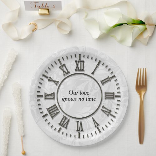 Anniversary Clock with No Hands Paper Plates