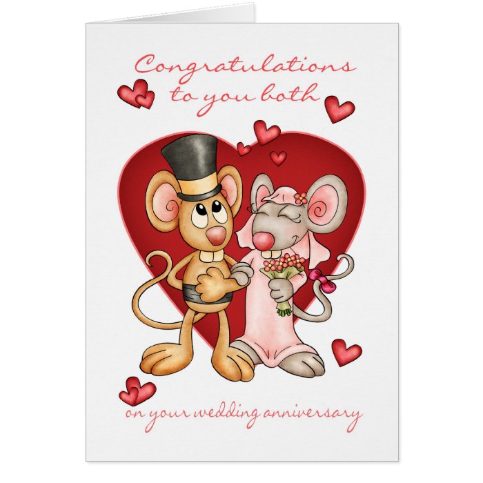 anniversary congratulations to you both   cute mic cards