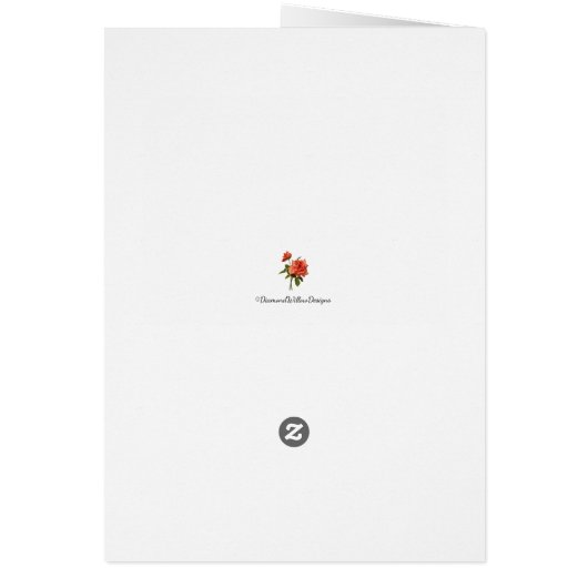 Anniversary Coral Rose Card (Back)