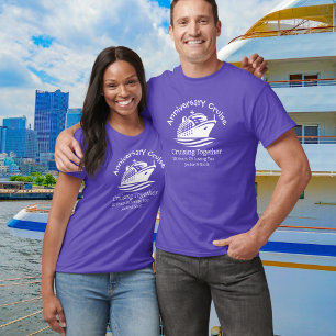 Anniversary Cruise Blue/white Personalize T-Shirt