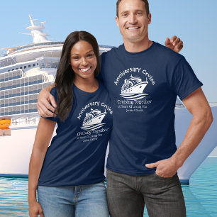Anniversary Cruise Ocean Blue Personalize T-Shirt