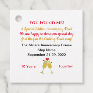 Anniversary Cruising Duck Tag