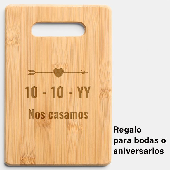 Anniversary Date | Kitchen Decor Spanish |  Engraved Cutting Board (Creator Uploaded)