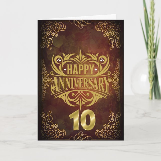 Anniversary Day for Us 10 Years Invitation (Front)