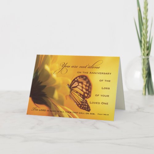 Anniversary Death of Loved One Butterfly Card