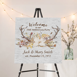Anniversary Deer Antler Floral Bouquet Foam Board