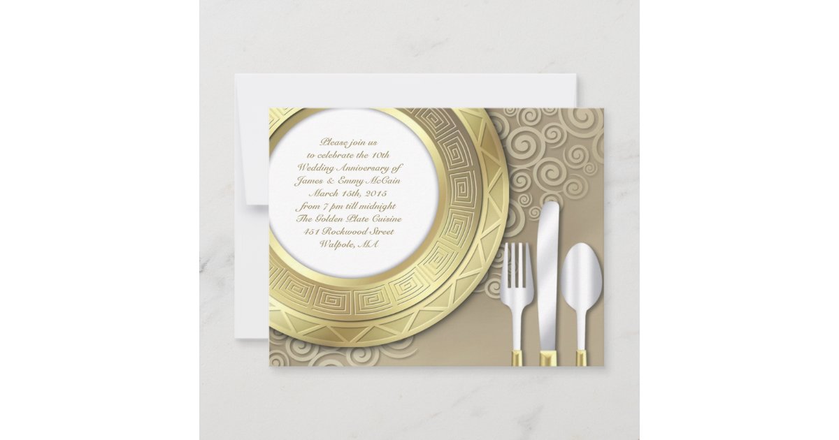 Anniversary / Dinner Formal Invitation | Zazzle