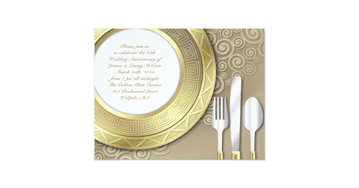 Anniversary / Dinner Formal Invitation | Zazzle.com