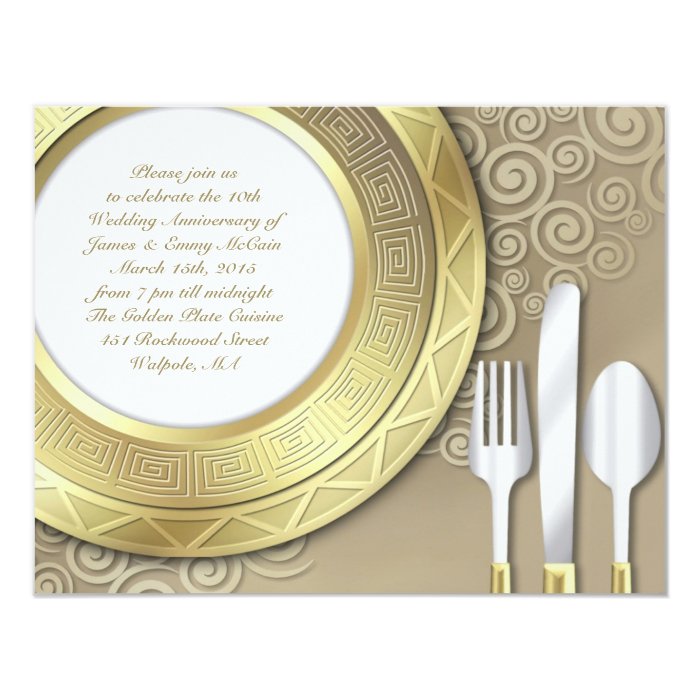 Anniversary / Dinner Formal Invitation | Zazzle