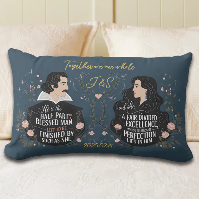 Floral Valentine's Throw Pillow