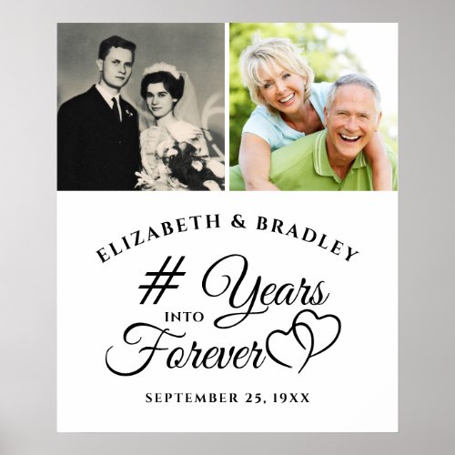 Anniversary Elegant Years into Forever 2 Photos Poster