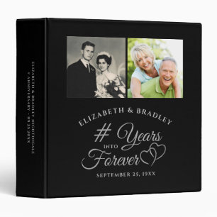 Anniversary Elegant YEARS INTO FOREVER Photo Album 3 Ring Binder