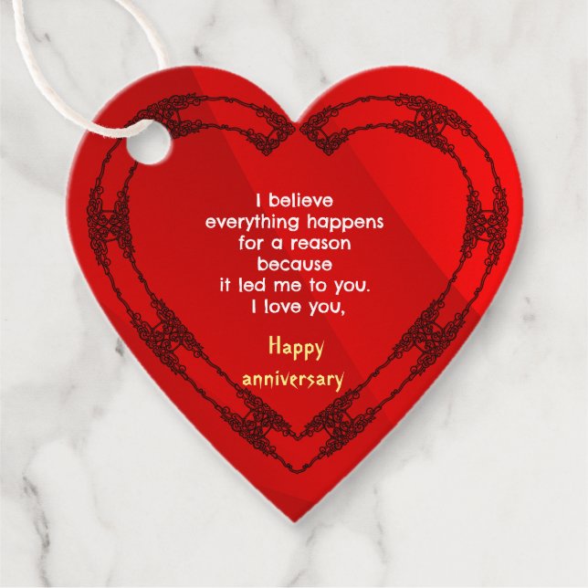 Anniversary Favor Tags (Front)