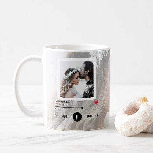 Anniversary First Dance Song Love Couple Photo  Coffee Mug