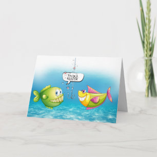 Anniversary Fish with Bubbles Card