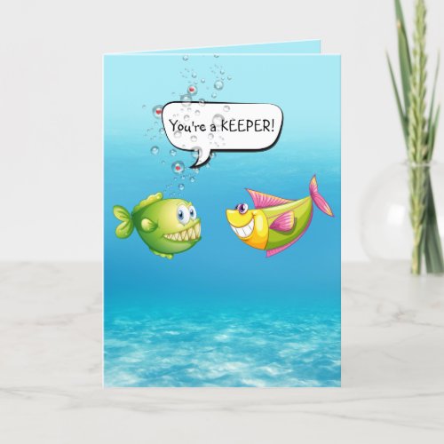 Anniversary Fish with Bubbles Card