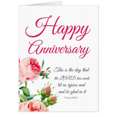 Anniversary Floral Psalm 11824  Card