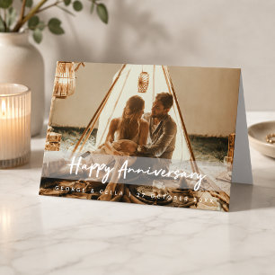 Anniversary Folded Card Custom Photo Keepsake