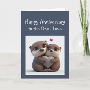 Anniversary Forever Love & Friend Cute Otters Card