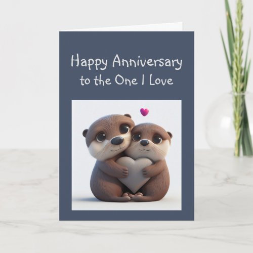  Anniversary Forever Love  Friend Cute Otters Card