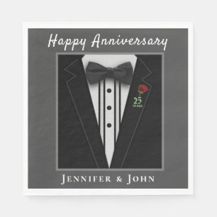 Anniversary Formal Tuxedo Custom Napkins