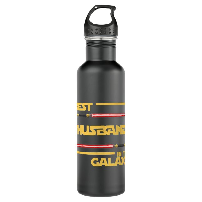 Anniversary Gift Best Husband in Galaxy Husband  Stainless Steel Water Bottle (Front)