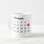 Anniversary Gift - Calendar &amp; Engraved Rings Coffee Mug at Zazzle