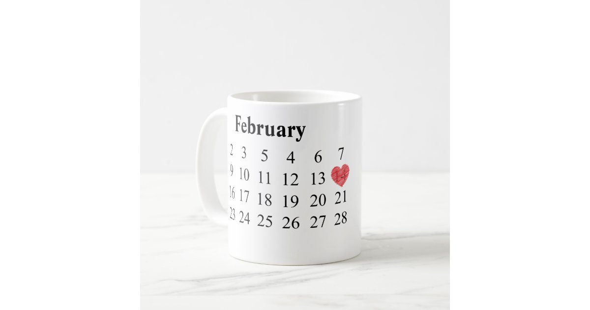 Anniversary Gift Calendar Engraved Rings Coffee Mug Zazzle Anniversary Gift Calendar Engraved Rings Coffee Mug Zazzle