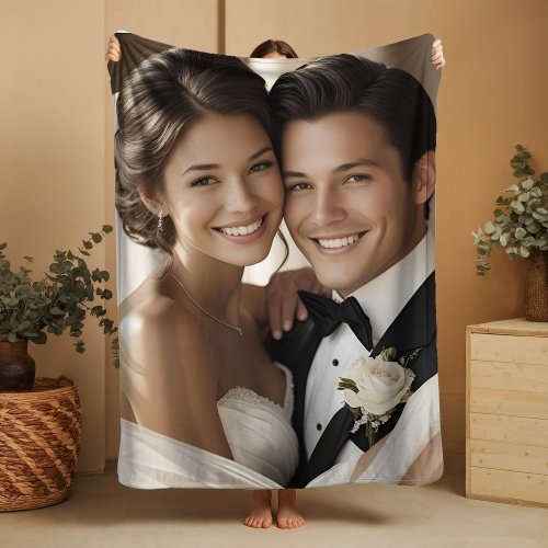 Anniversary Gift Sherpa Blanket Wedding Photo Wife