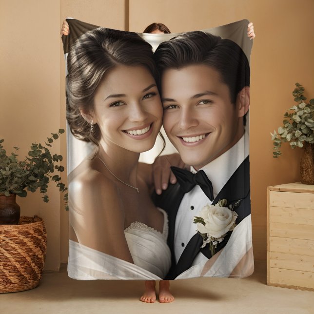 Anniversary Gift Sherpa Blanket Wedding Photo Wife (Creator Uploaded)