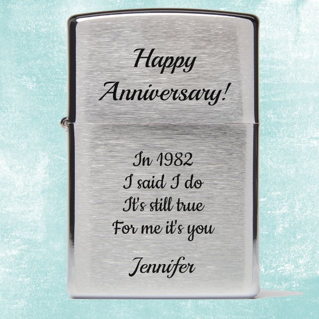 Anniversary Gift Zippo Lighter I Said I Do (Creator Uploaded)