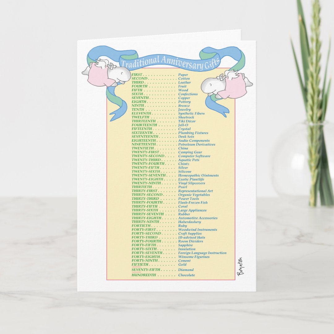 ANNIVERSARY GIFTS Boynton Card Zazzle