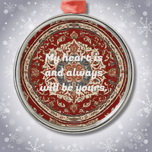 Anniversary Gifts for Girlfriend Persian Tiles Metal Ornament