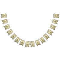 ☆ANNIVERSARY☆ Gold Heart Glitter Bunting Flags