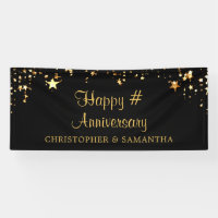 Anniversary Gold Stars Your Text and Color