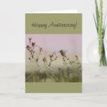 Anniversary Greeting Card With Hummingbird Design at Zazzle