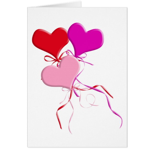 Anniversary Heart Balloon Bouquet Cards (Front)