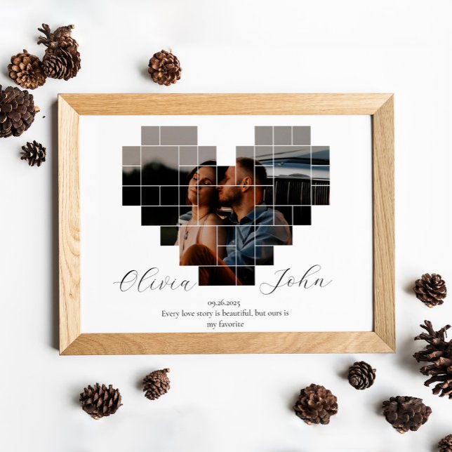 ANNIVERSARY HEART COLLAGE POSTER AND PRINT (Creator Uploaded)