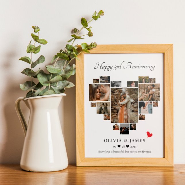 ANNIVERSARY HEART COLLAGE POSTER AND PRINT (Creator Uploaded)