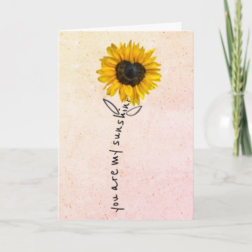 Anniversary Heart Sunflower Card
