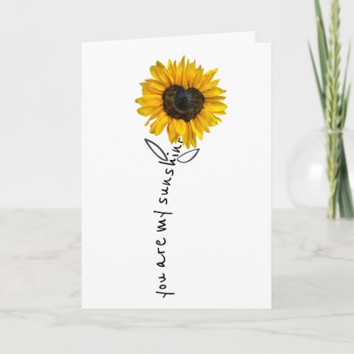 Anniversary Heart Sunflower Card