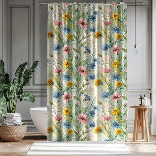 Anniversary Home Gift Pastel Wildflower Curtain