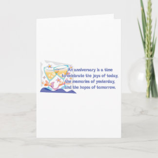 Anniversary, "Hopes of Tomorrow" quote Card