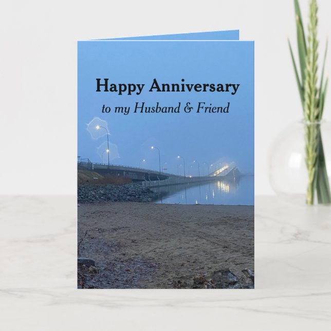 Anniversary Husband & Friend Fog Bridge Traffic Card (Front)