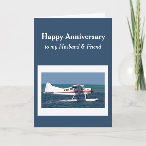 Anniversary Husband Friend Small Bush Plane  Card