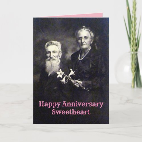 ANNIVERSARY HUSBAND TO WIFE VINTAGE CHRISTIAN CARD