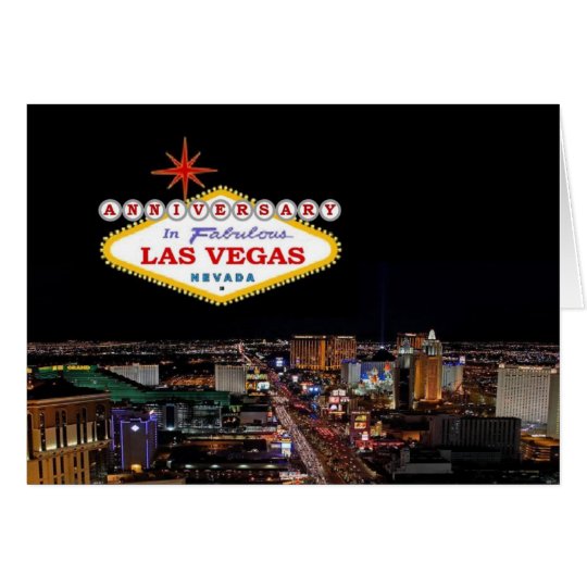 ANNIVERSARY In Fabulous Las Vegas Card | Zazzle.com