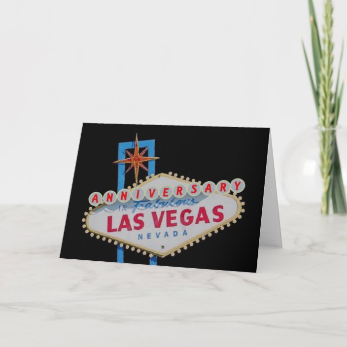 ANNIVERSARY In Fabulous Las Vegas Card Zazzle