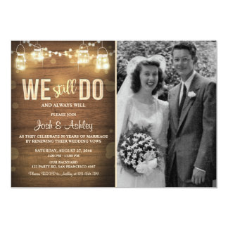 Anniversary invitation Rustic Vow Renewal Party